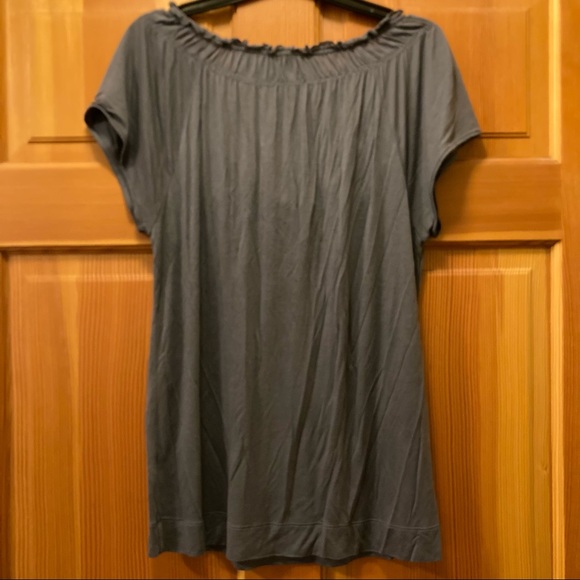 BANANA REPUBLIC modal/silk knotted neck detail shirt, size S - Picture 3 of 5